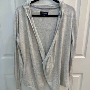 Betabrand Hooded Wrap Sweater